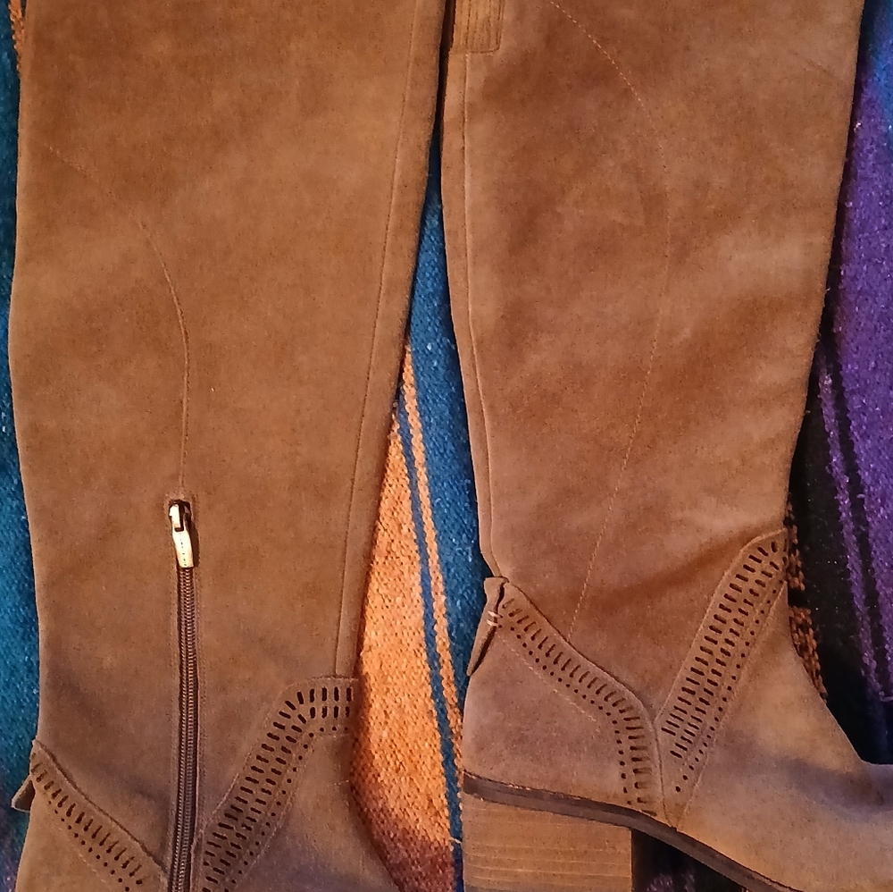 Vince Camuto Tan Over the Knee Boots